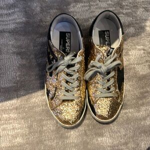 Golden goose gold glitter  size 36.  Great condition